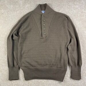 Garrison Collection Mens XL Olive Drab 5 Button Shawl Collar Military Sweater